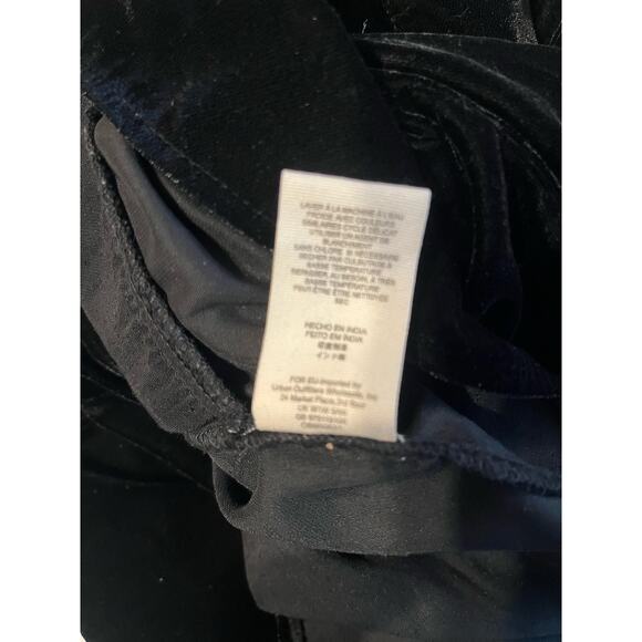 Free People Always Forever Black Velvet Embroidered Tunic Dress Sz XS TP - Picture 7 of 8
